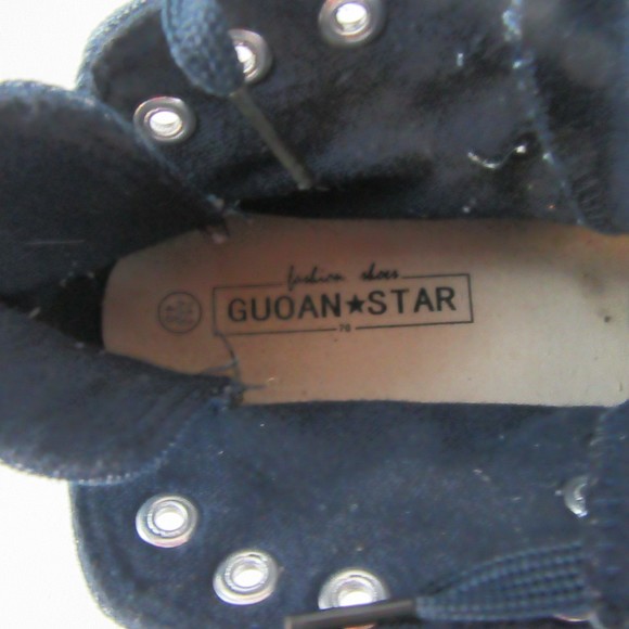 Guoan Star "Sport" Men's size 6 Hi Top Sneakers zipper sides - Picture 3 of 8
